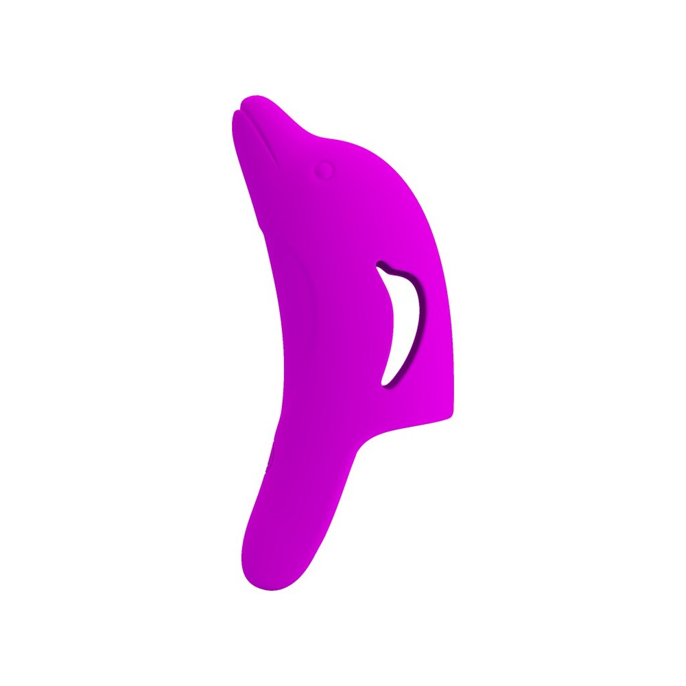 A small, sleek finger vibrator from dream toys, made of smooth, body-safe silicone.
