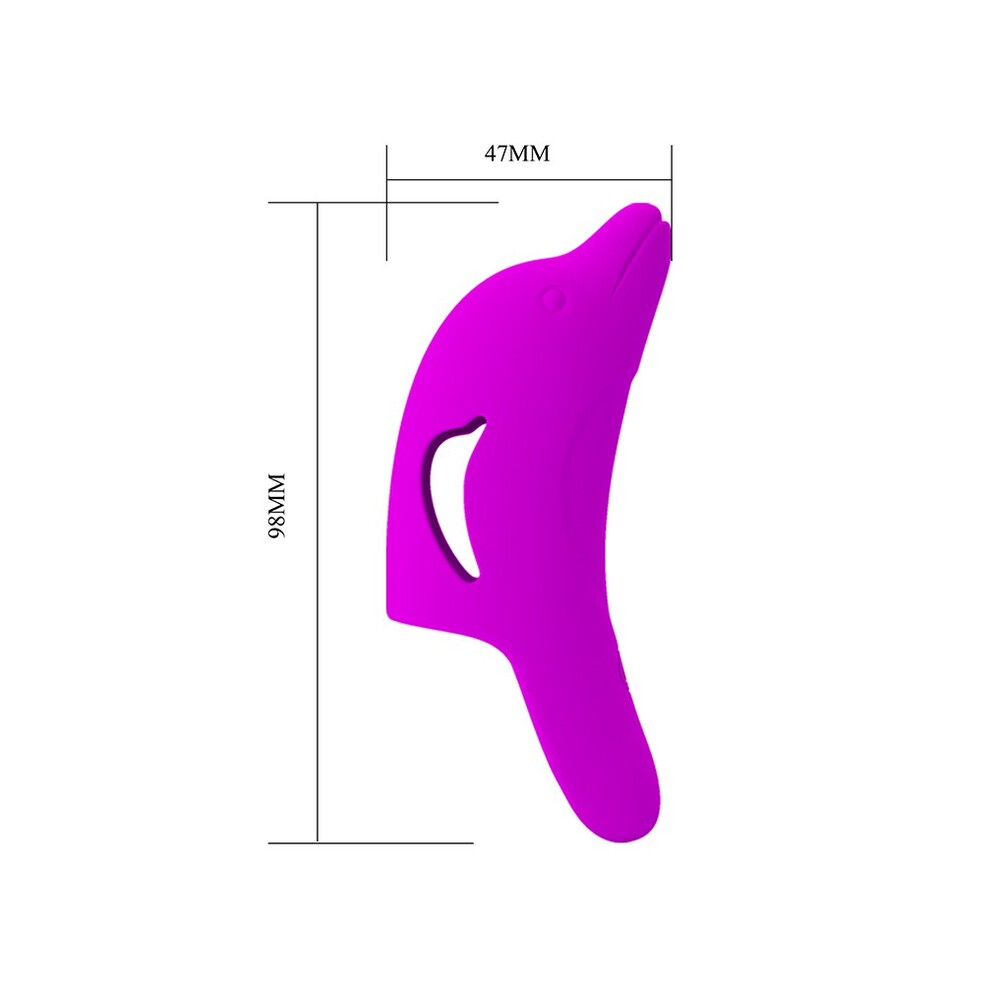 Close-up of a smooth, ergonomic finger vibrator in a soft, muted colour for intimate pleasure.