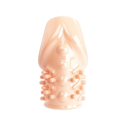 Pretty Love flesh pink penis sleeve, realistic textured design for enhanced sensation.