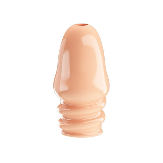 Flesh pink 'jeremy' penis sleeve by pretty love, textured for enhanced sensation, latex material.
