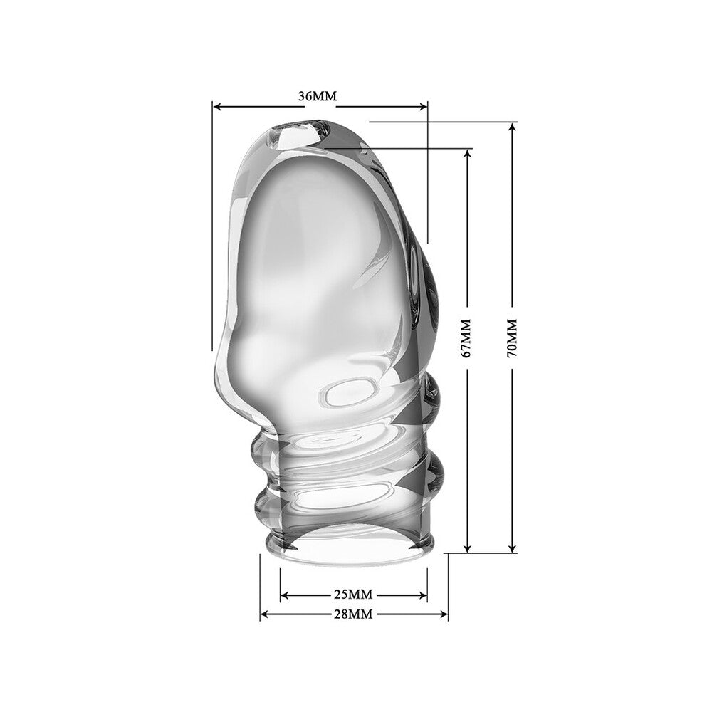 pretty love clear penis sleeve, a transparent sheath for enhanced sexual pleasure.