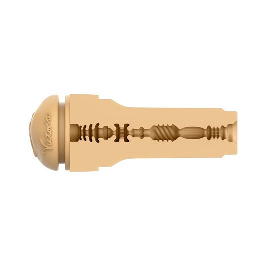 kiiroo victoria june feelstar masturbator, flesh-toned with textured interior for a stimulating experience