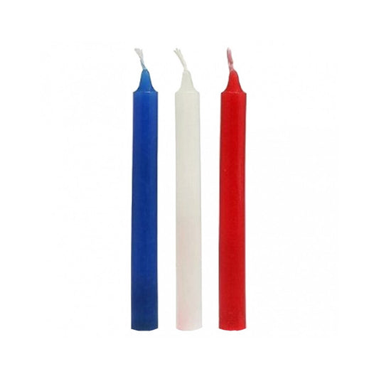 Rimba hot wax sm candle; a small, smooth stone-like candle for bath and massage.