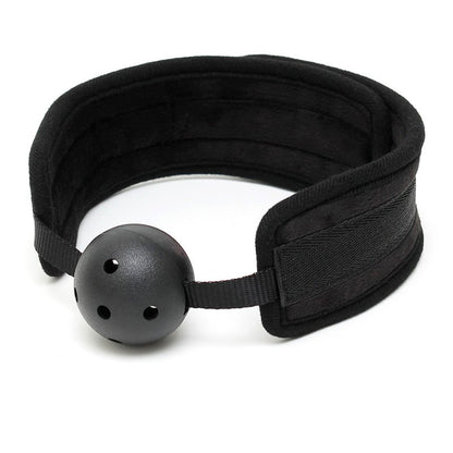 Rimba black padded ball gag with breathable holes for comfortable breath play