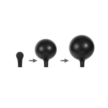 A latex anal plug inflatable from Rimba, showing its smooth texture and adjustable size.