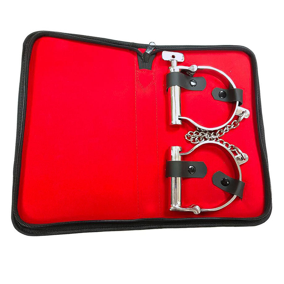 rouge stainless steel ankle restraints, part of our range of erotic accessories