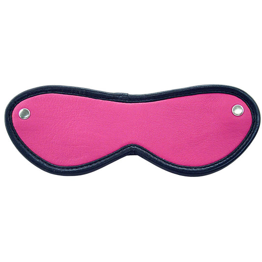 Rouge Garments blindfold in pink fabric, a stylish and playful eye mask for sleep or relaxation.