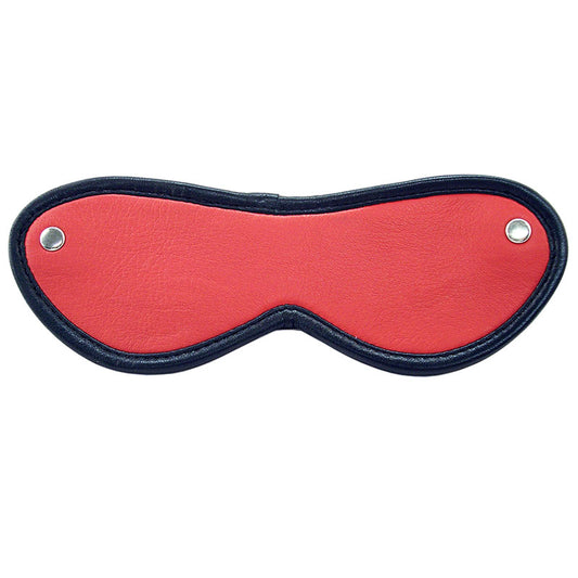 Rouge Garments red blindfold mask, looks silky and smooth, for boudoir or role play.