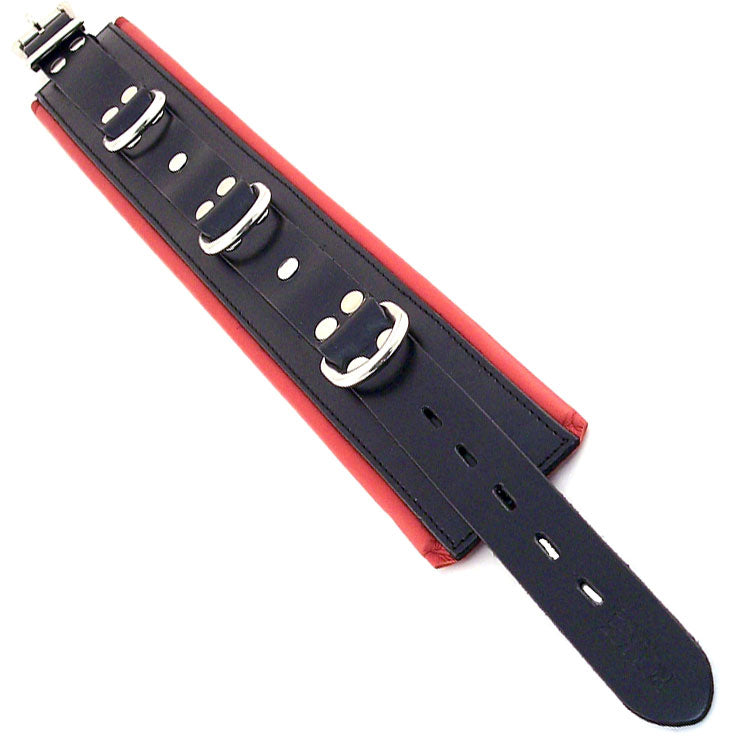 Rouge Garments black and red padded collar, looks comfy and stylish, perfect for your pooch.