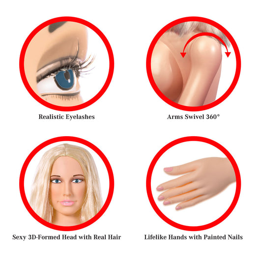 Lifesize hannah harper love doll from pipedream, a realistic female companion with fair skin