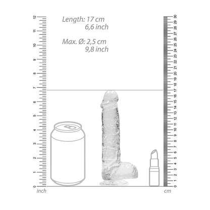 Shots Toys realistic dildo, 6 inch, clear crystal finish for intimate use