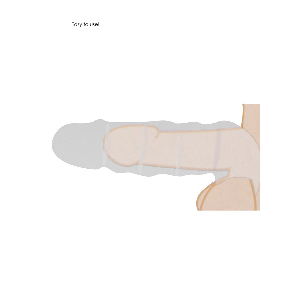 Flesh pink 9-inch penis sleeve by Shots Toys, realistic texture and detail