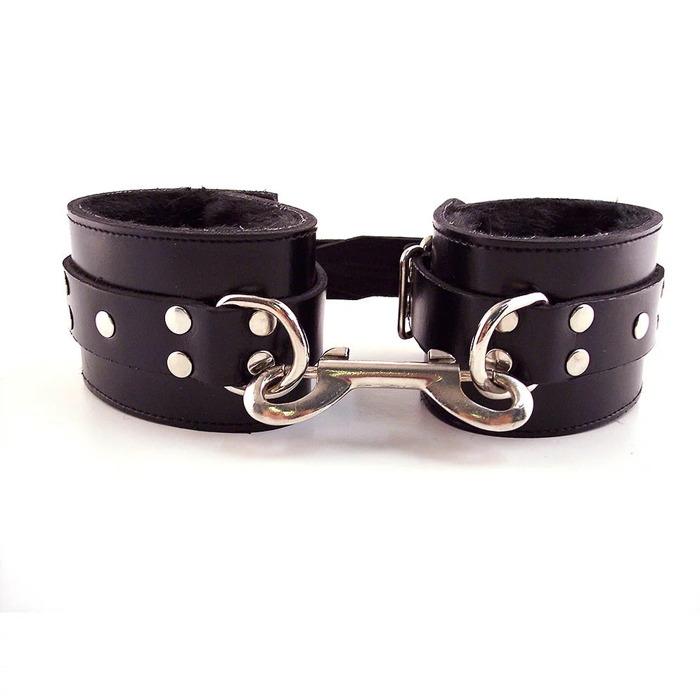 rouge garments black faux fur wrist cuffs, a stylish and playful accessory