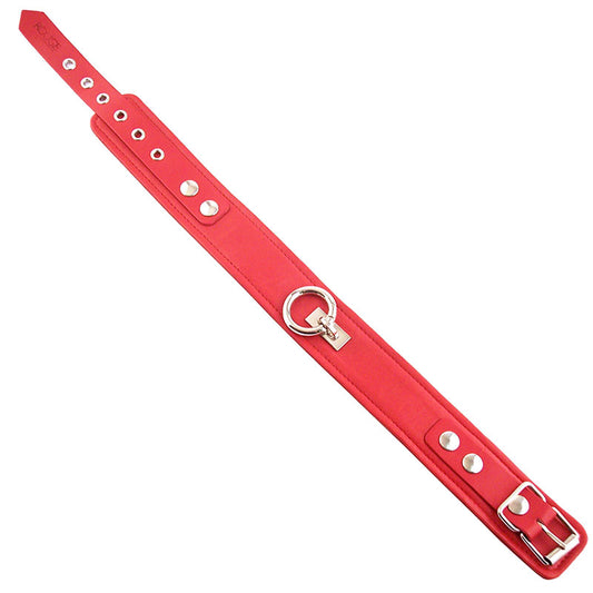 plain red leather dog collar from rouge garments, a simple and stylish accessory