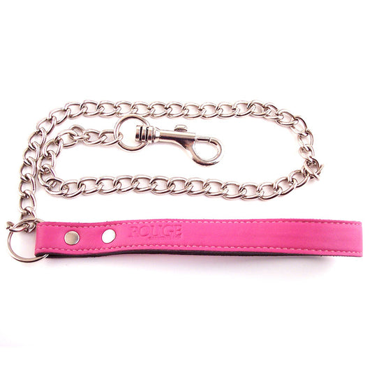 Rouge Garments pink lead restraint; a playful and stylish accessory for intimate moments.