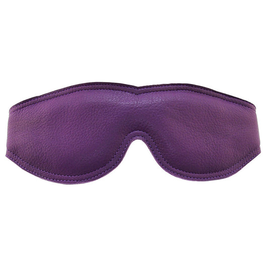 Large, plush purple padded blindfold from Rouge Garments, ideal for indulgent relaxation.