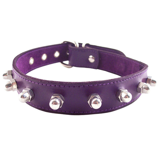 Rouge Garments purple nut collar for daily wear, featuring a unique fastening detail