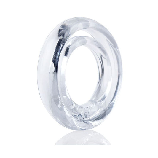Two-tone, stretchy cock and ball ring by Screaming O, designed for enhanced pleasure.