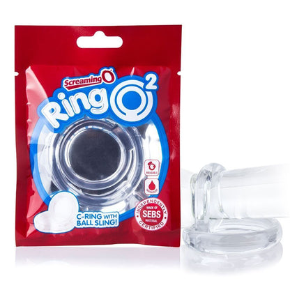 Screaming O RingO 2 cock and ball ring, textured silicone in black, a love ring.