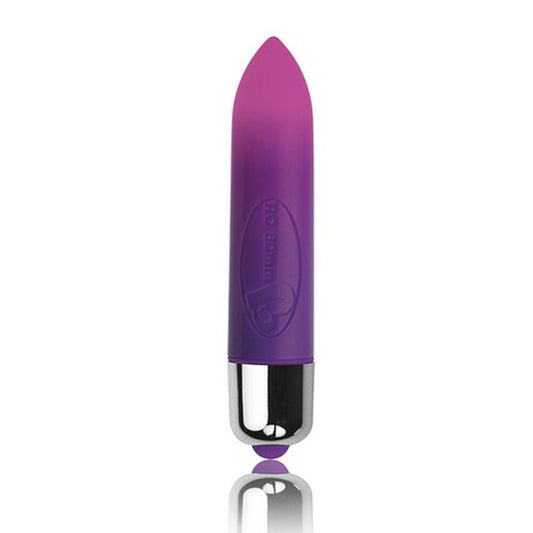 Rocks Off RO80 Bullet vibrator with colourful, swirling design for targeted pleasure, compact size