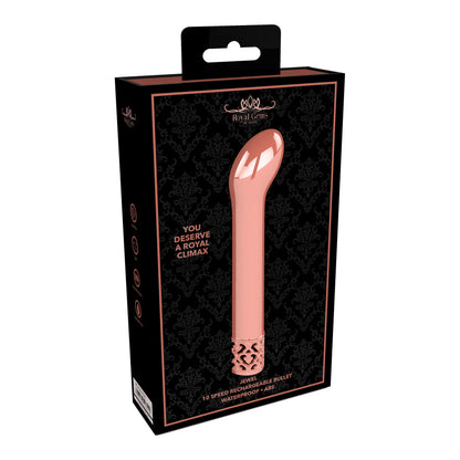 Rose gold g-spot bullet vibrator from Shots Toys, rechargeable pleasure for targeted stimulation.