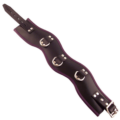 rouge garments padded posture collar in black and purple, comfortable and supportive.