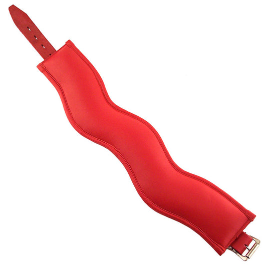 rouge garments red padded posture collar, providing support and stylish neck alignment.