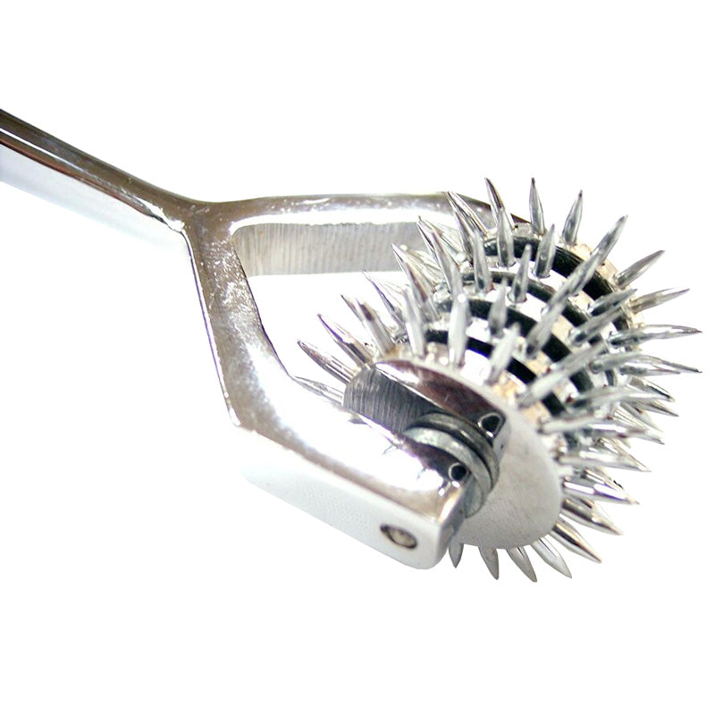 rouge stainless steel pin wheel with five rotating wheels, a medical instrument