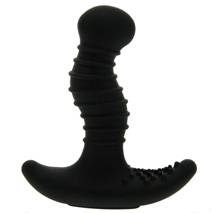 Black Nexus Ridge Rider prostate massager showing its curved shape and textured finish.