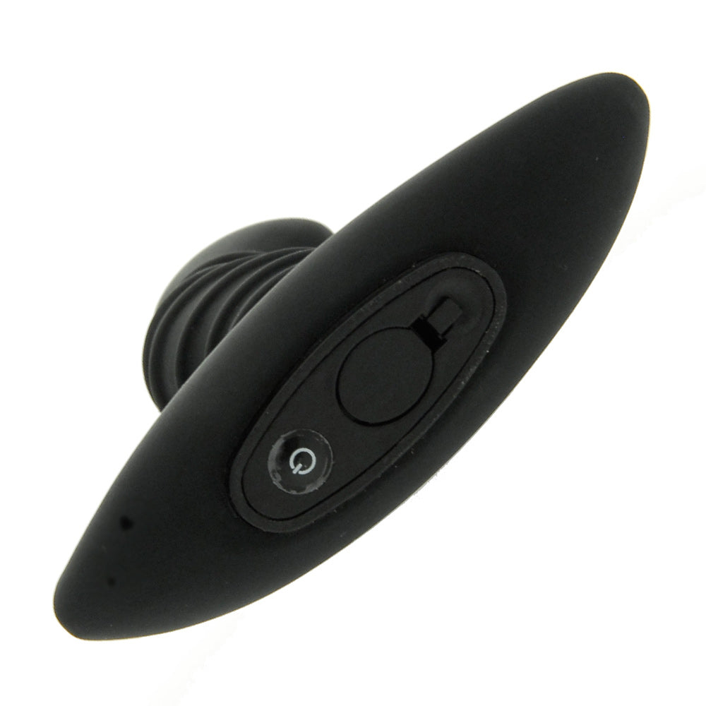 Black nexus ridge rider prostate massager showcasing its curved design and smooth finish.