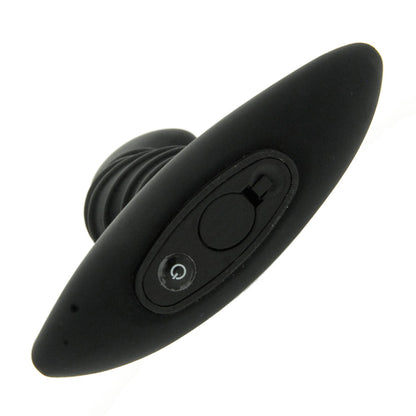 Black nexus ridge rider prostate massager showcasing its curved design and smooth finish.