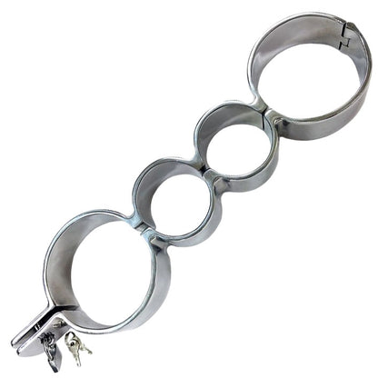 rouge stainless steel wrist and ankle binder for restraint play, a heavy metal finish