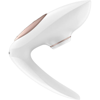 Satisfyer Pro 4 Couples: a sleek, dark grey couples' pleasure device with rounded edges.