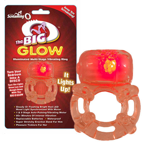 glowing vibrating cock ring from Screaming O, for enhanced pleasure and endurance during sex.