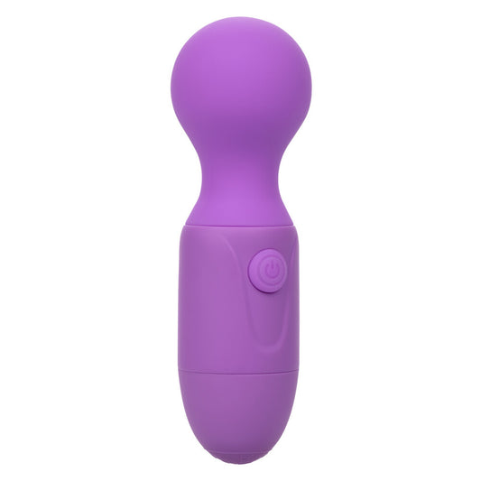 California Exotic first time rechargeable mini massager, purple silicone with a smooth finish.