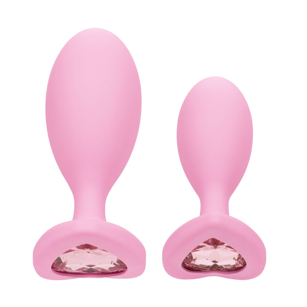 california exotic first time crystal booty duo butt plugs, jewelled anal toys for beginners