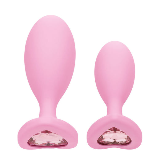 california exotic first time crystal booty duo butt plugs, jewelled anal toys for beginners