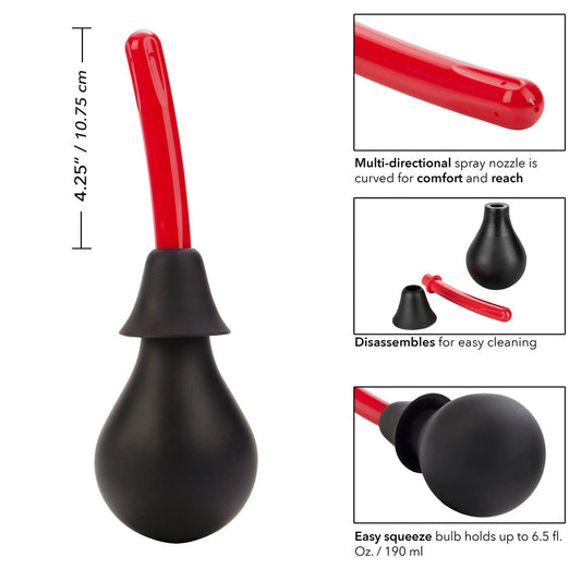 California Exotic Ultra Douche for personal hygiene, a transparent bottle with applicator nozzle.