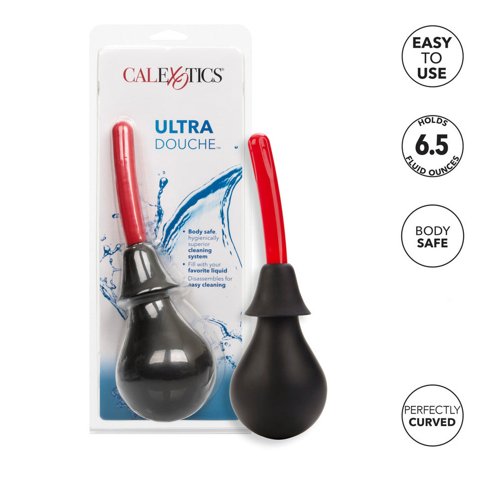 California Exotic Ultra Douche for personal hygiene, a translucent bottle with a nozzle attachment.