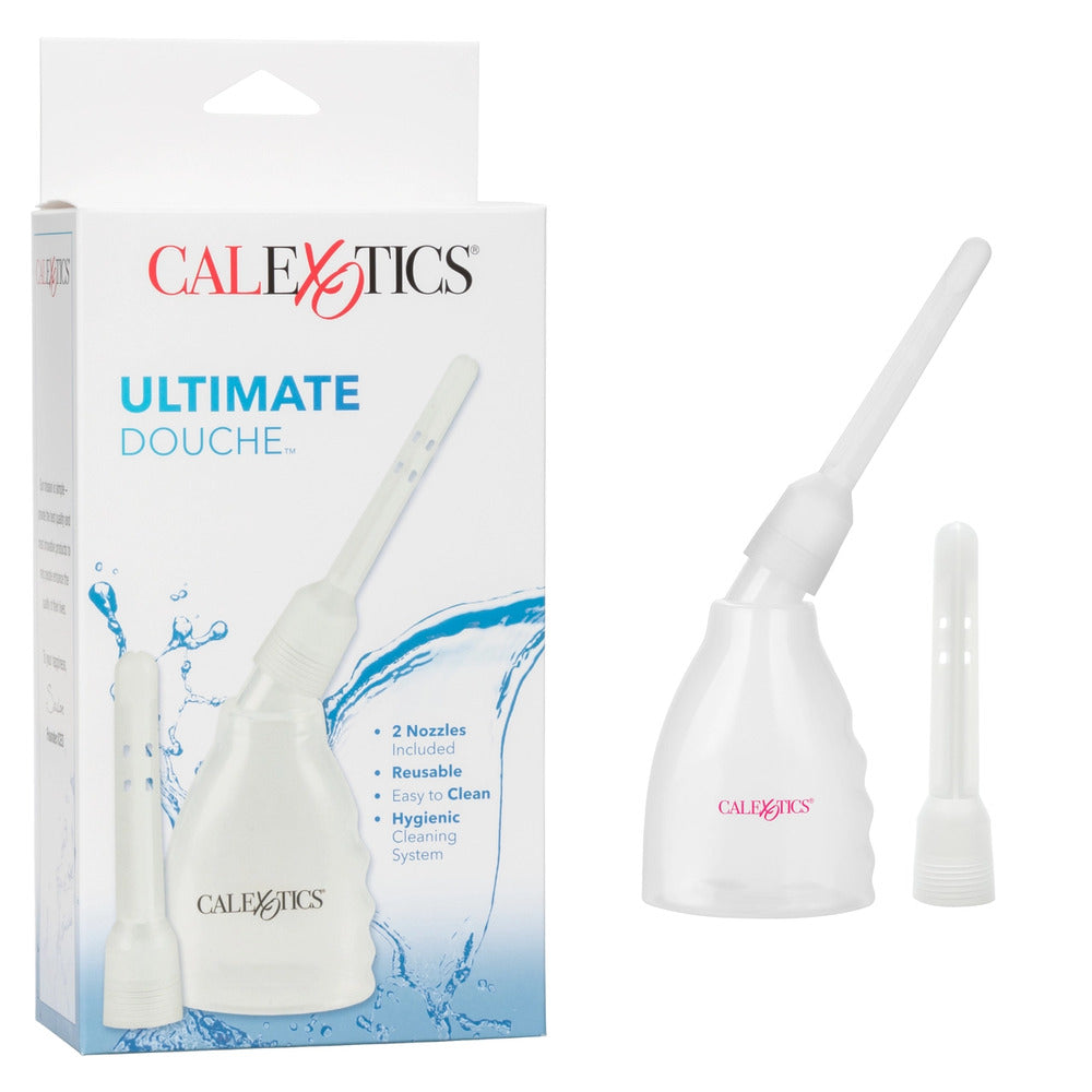 California Exotic ultimate douche in white, a personal hygiene product for cleansing.
