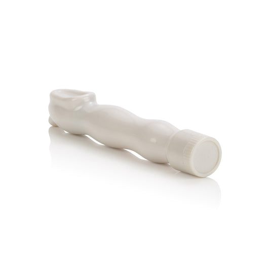 California Exotic clitoral hummer vibrator in purple, a pleasure toy for intimate use.