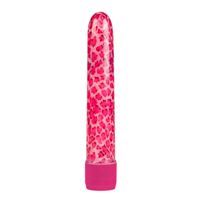 Pink leopard print massager vibrator from California Exotic, a standard adult pleasure toy.