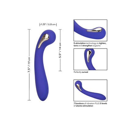 Purple g wand massager with electro sex stimulation features for intimate pleasure, petite design.