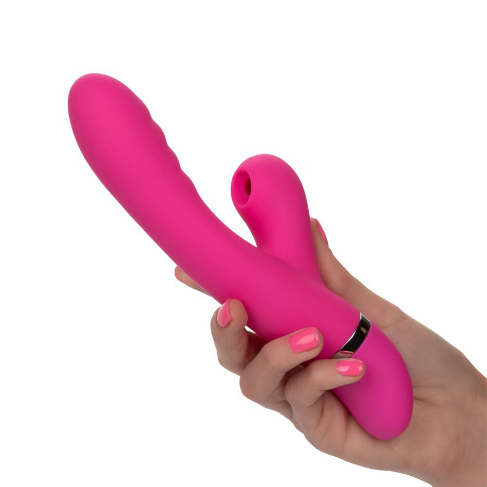 California Exotic Foreplay Frenzy Pucker Rabbit Vibrator: a playful, pink bunny vibrator for thrilling pleasure.