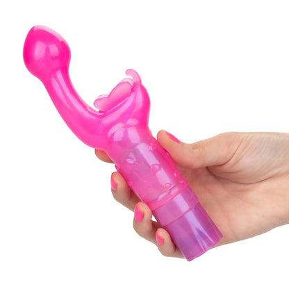 Purple butterfly kiss g-spot vibrator by california exotic, for targeted pleasure and stimulation.