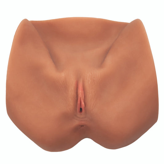 life size pussy masturbator in flesh brown with a realistic, strokeable texture