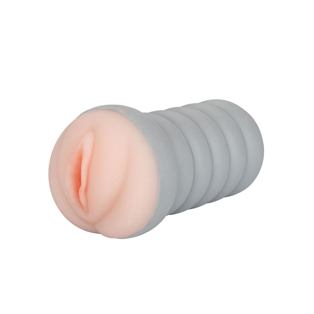California Exotic ribbed tight pussy flesh masturbator for solo male pleasure sessions