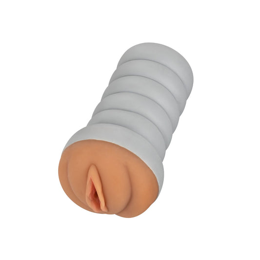 California Exotic brown ribbed masturbator, designed for a tight, pleasurable experience.