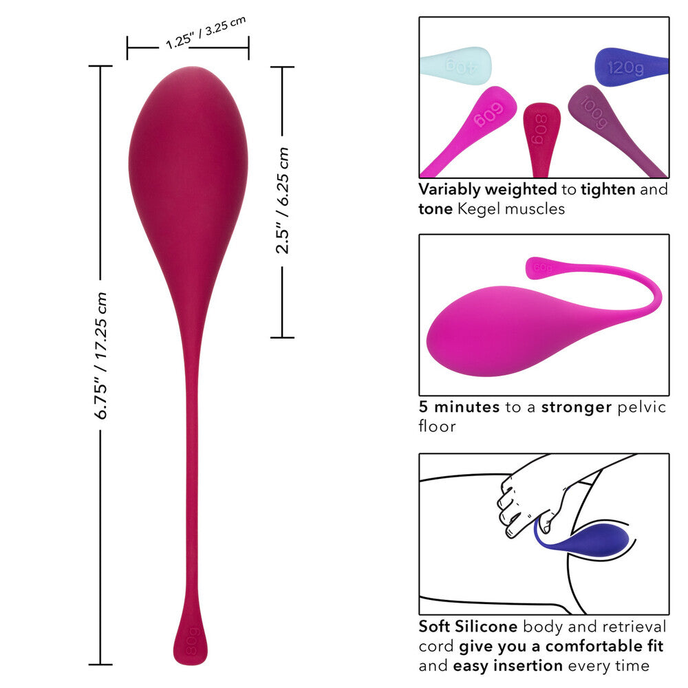 California Exotic's five-piece kegel training set in graduated sizes and smooth, skin-safe material.