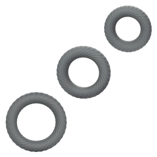 A set of ultra soft cock rings from California Exotic, ideal for love play.